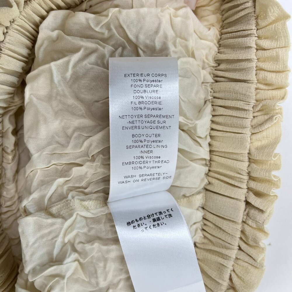 $385 NWOT See by Chloé Off-White Embroidered Maxi Skirt Size 38/L Pull-On - Picture 10 of 13